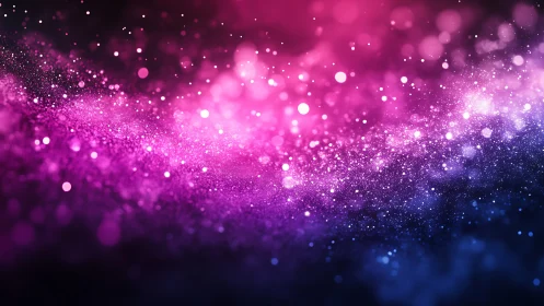 Stardust rivers tumble through neon twilight and bloom slowly