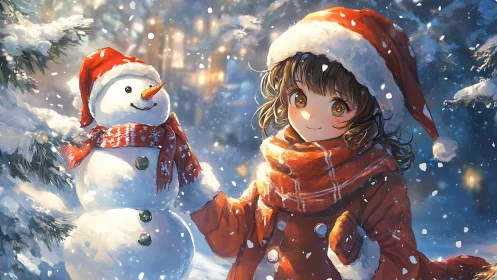 Snowy scarf buddies share a glowing winter secret together.