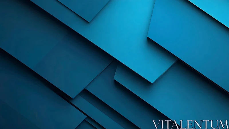 Layered cyan geometric planes with minimalist depth effect.