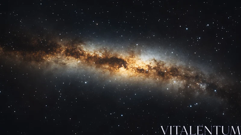 Milky Way core glows in a dense starfield across space.