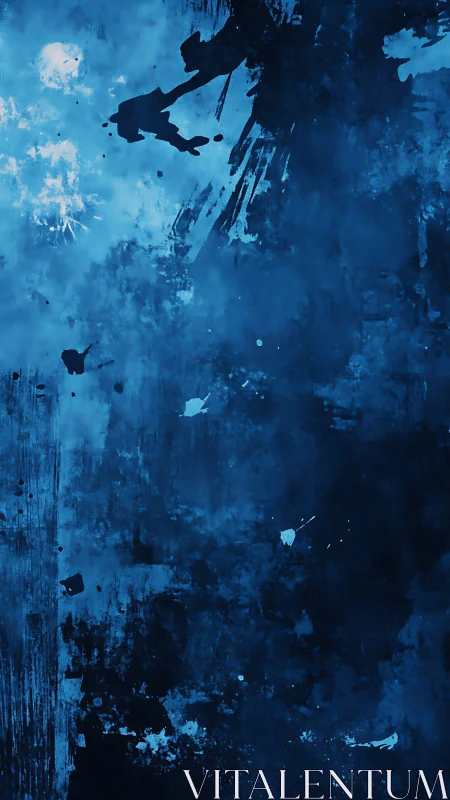 Deep blue abstract texture with layered paint strokes.