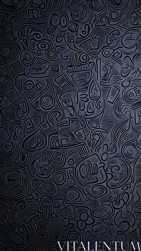 Playful dark doodle maze filled with hidden abstract stories.
