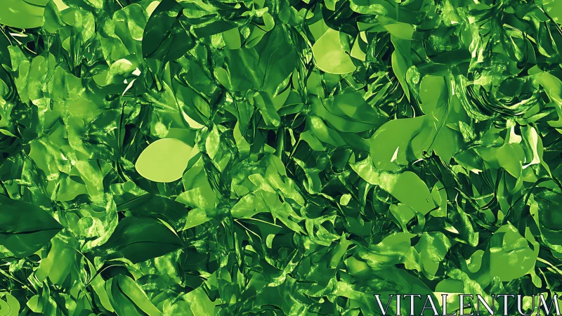 Dense layered green foliage texture fills the entire frame