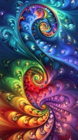 Spiraling chromatic seas curl into endlessly nested galaxies