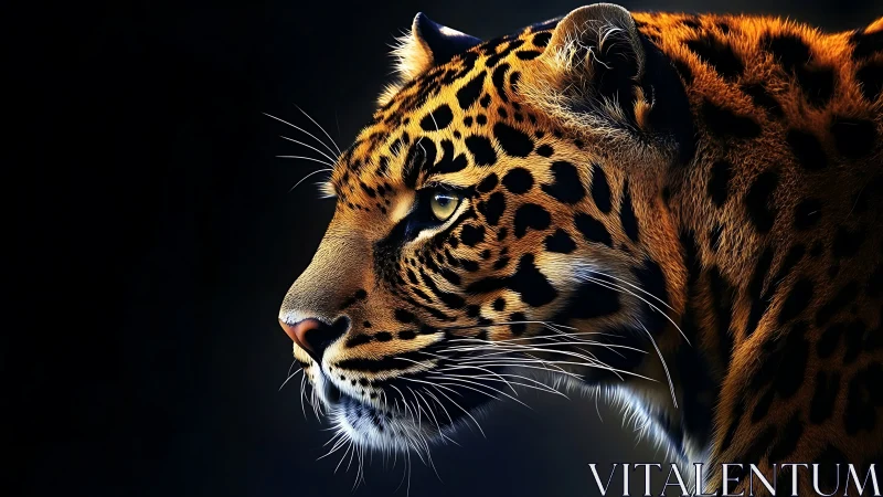 Majestic Leopard Portrait in Golden Light.