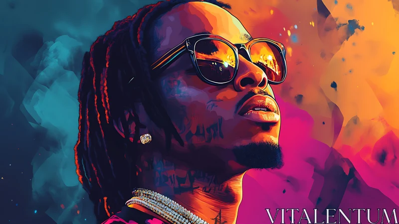 Neon sunrise swagger in a molten hip hop dreamscape.