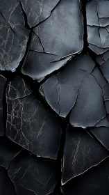 Dark cracked stone texture with sharp broken surfaces.