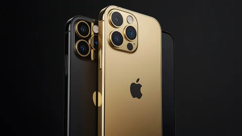 Premium iPhones in Black and Gold: Flagship Models.