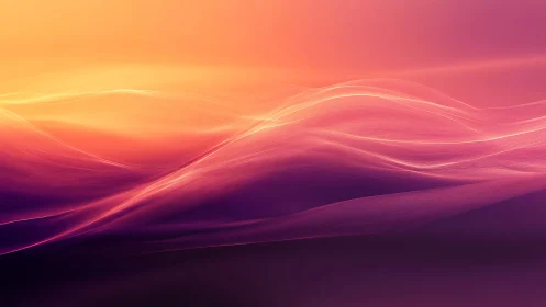 Luminous abstract waves flow through sunset gradients.
