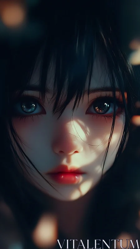 Soft light gently cradles a girl&rsquo;s luminous, soulful gaze