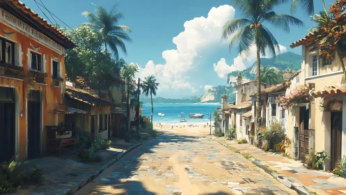 Sunlit coastal alley strolls straight into turquoise daydreams