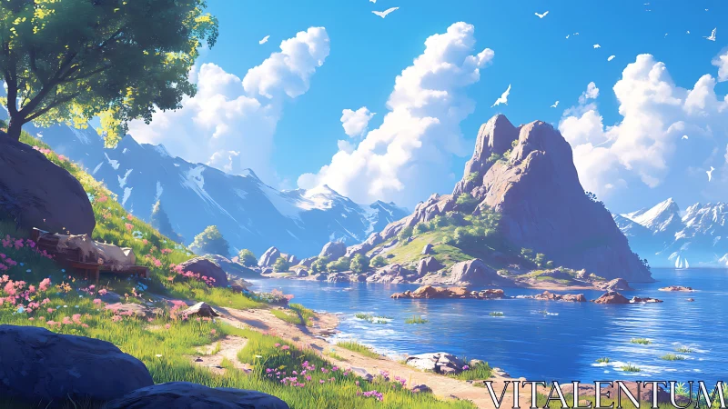 Mountain Valley Paradise Where Nature Blooms Beautifully