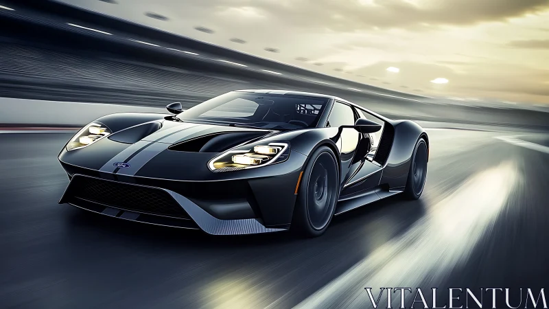 Midnight supercar slices the racetrack like liquid thunder