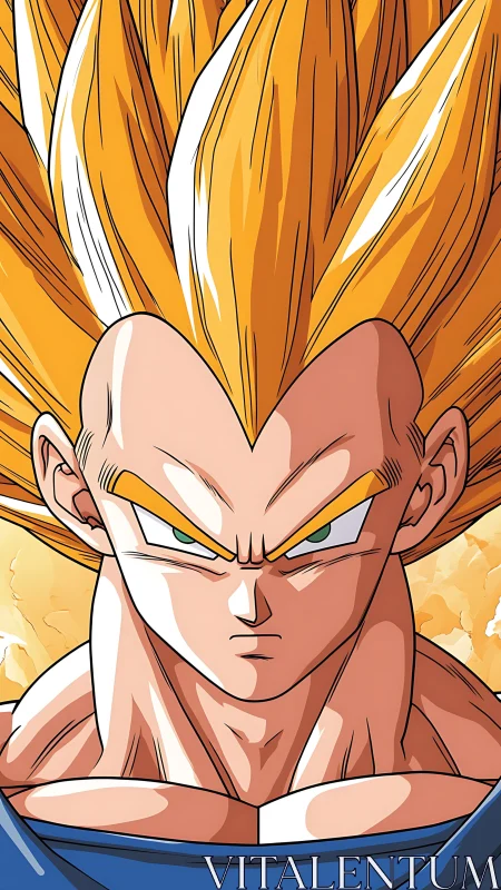 Anime close-up character portrait in bold cel-shaded style.