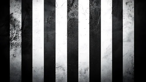 Grimy monochrome stripes argue rhythm across rough metal