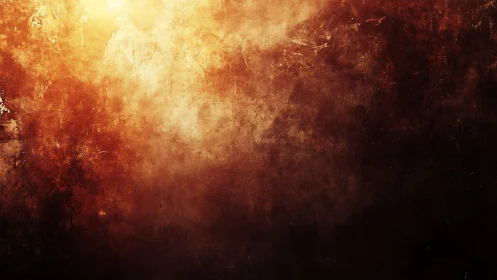 Golden Light Breaking Through Atmospheric Grunge Haze