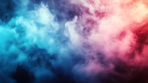 Colored vapor clouds occupy frame in controlled gradient field