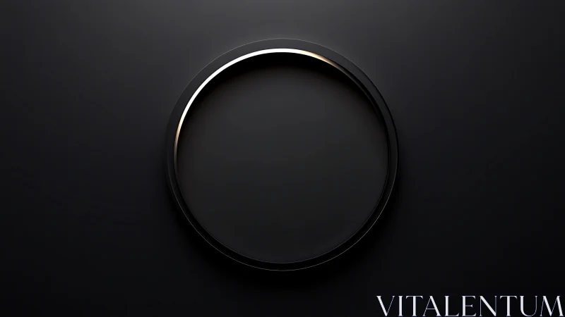 Silent halo of light hovers over velvet-black nothingness