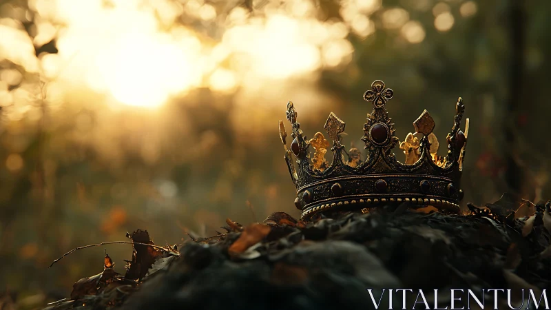 Forgotten forest crown glowing softly in evening light.