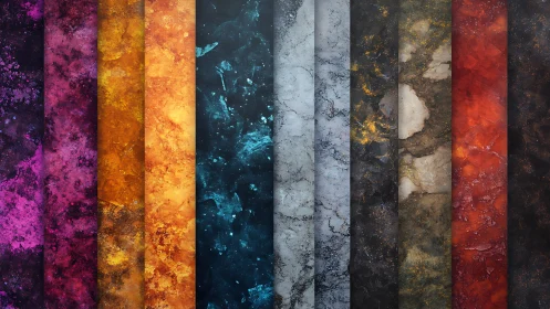 Marble texture columns display bold multicolor stone gradients.
