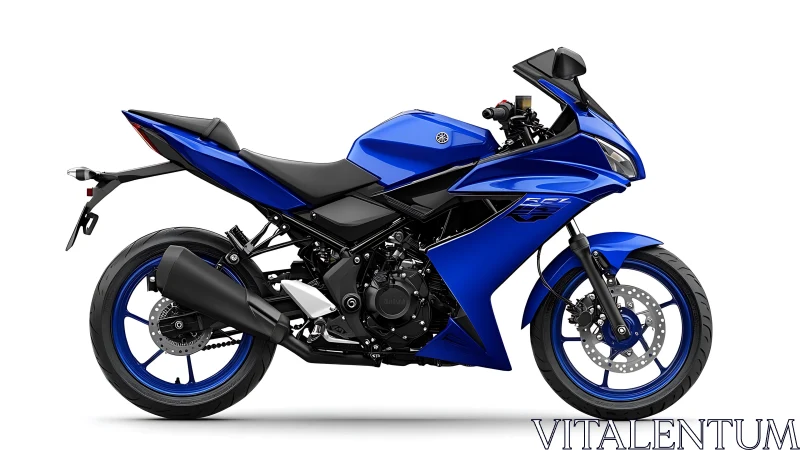 Sporty blue motorcycle stands ready for agile urban rides