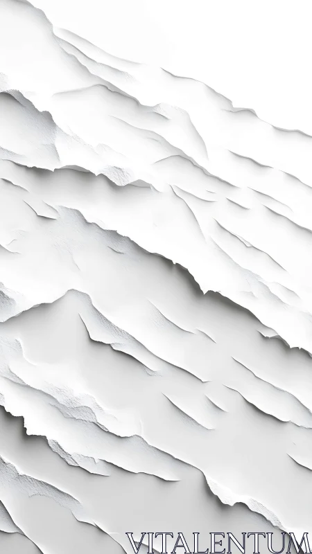 Layered white paper surface with torn edge contours. Period.