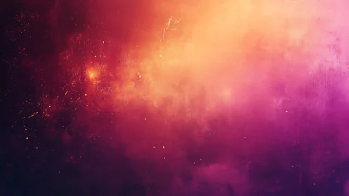 Nebula-bright pigments collide in a fiery dusk gradient