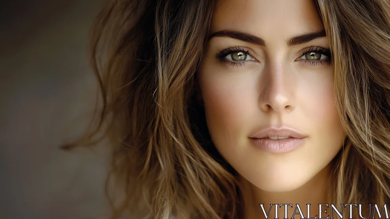 High-resolution photorealistic close-up portrait of woman face