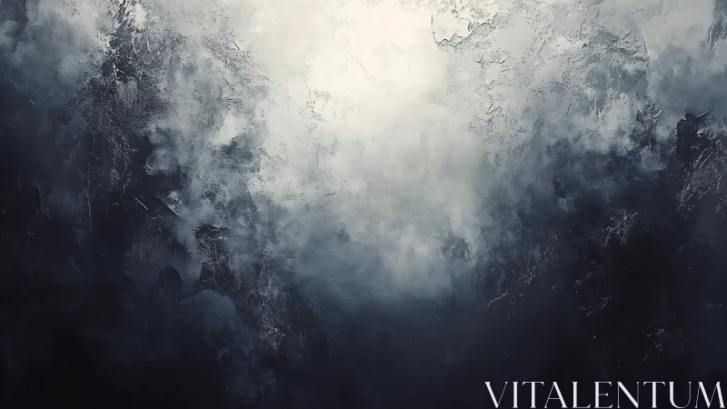 Monochrome abstract texture forms diffused central light field