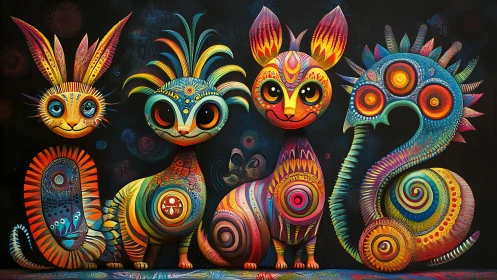 Ornamental Creatures: Surreal Folk Art Animal Parade.