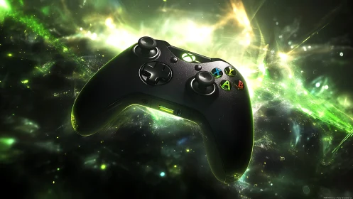 Xbox Controller Emerges Through Luminescent Energy Field.