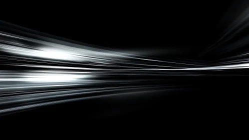 Lightstream arcs over void in sleek monochrome motion study.