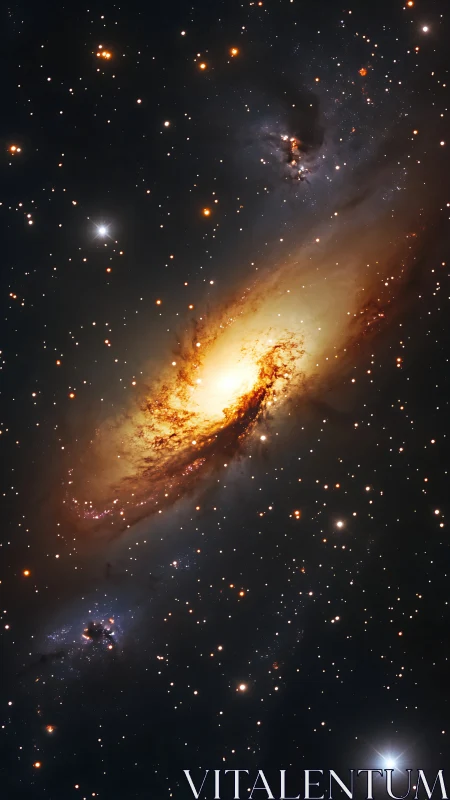 Star-forged galaxy flare swirling through cosmic midnight.