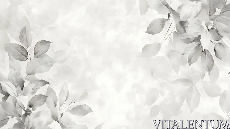 Whispering grayscale foliage drifting through pale morning fog.