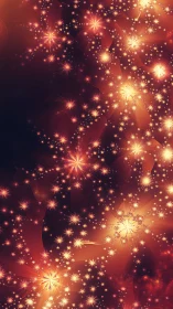 Radiant fractal light blooms in warm glowing clusters.