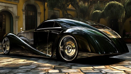 Streamlined Rolls-Royce coupé with exaggerated aero bodywork.