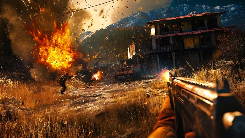 First-Person Combat in Mountain Valley Warzone.