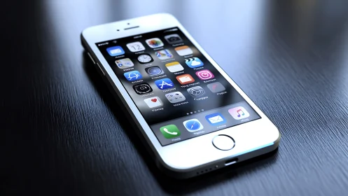 White iPhone home screen displaying utility and social media apps.