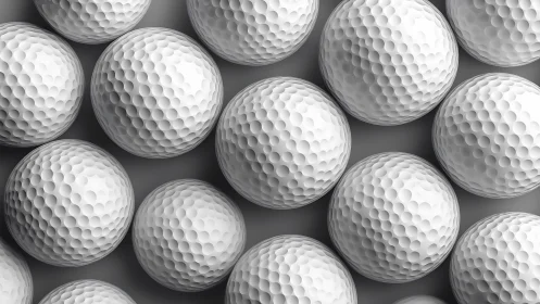 Repetitive golf ball array under soft directional lighting.