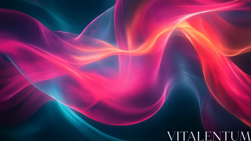 Spectral fluid dynamics of luminous magenta‑cyan wavefields.