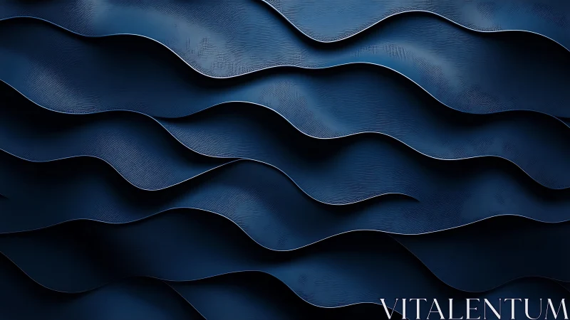 Layered dark blue wave structures form a repetitive surface