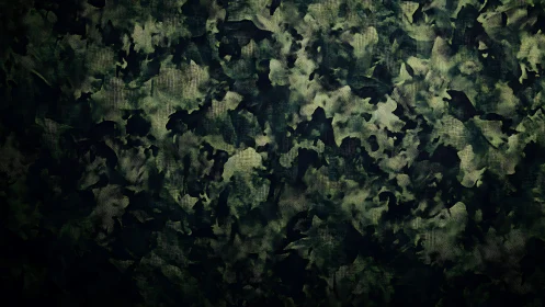 Forest camouflage texture blends abstract leaves in shadow