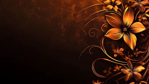 Golden Blooms Dance in Warm Elegance.