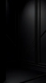 Monochrome architectural wall studies sculpt minimal black space