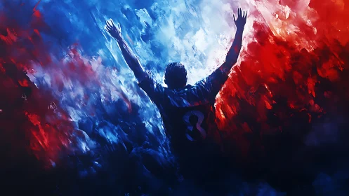 Number eight erupts between blue calm and red wildfire glory