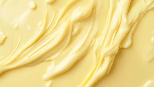 Smooth creamy butter texture in close-up abstract food photography.