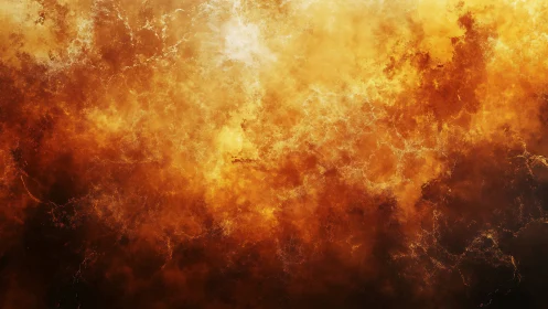Turbulent Inferno: Layered Fire and Smoke Abstract Composition