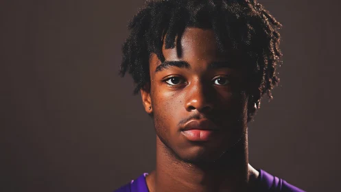 Steady young athlete meets the camera with calm confidence