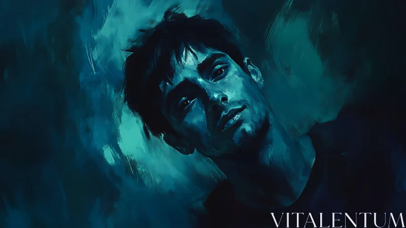 Midnight thoughts swim across a moonlit ocean of blue