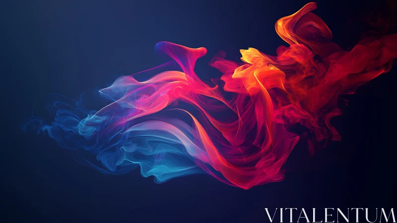 Procedural neon smoke waves show turbulent volumetric gradients